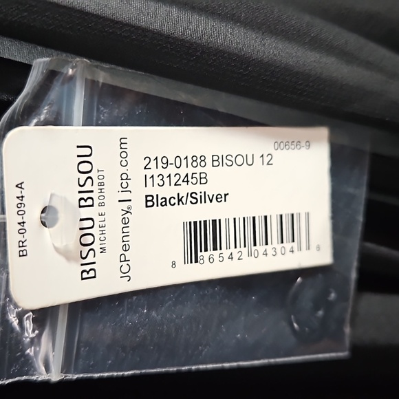 Bisou Bisou Size 14 Womens Black Dress With Bejeweled Sleeves - Picture 3 of 8